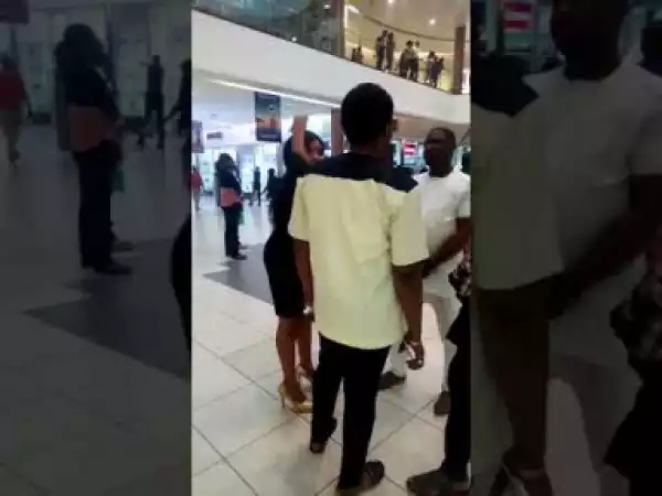 Video: Nigerian Lady Proposes To Her Boy At A Mall & He Runs Away. She Cries